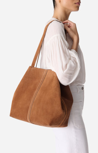 GROSSE DAILY-TASCHE AUS VELOURLEDER