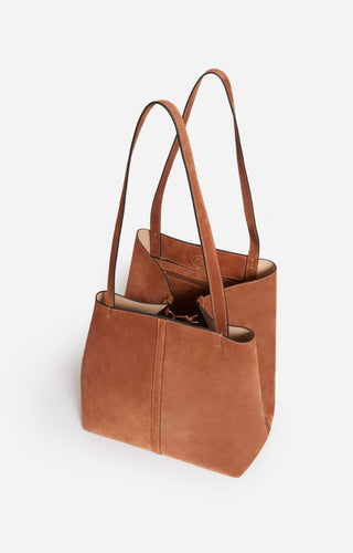 GROSSE DAILY-TASCHE AUS VELOURLEDER