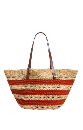 KORB AUS RAFFIA UND BAUMWOLLE