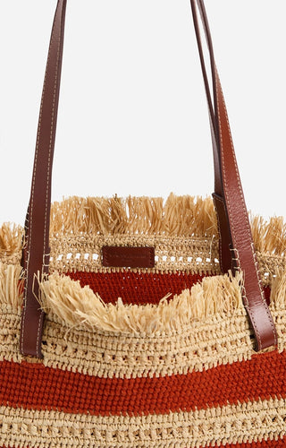 KORB AUS RAFFIA UND BAUMWOLLE