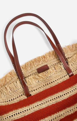 KORB AUS RAFFIA UND BAUMWOLLE