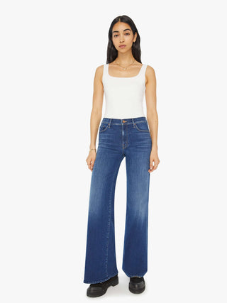 blaue Jeans mit weitem Bein von Mother Denim