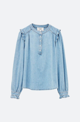 Lio Feminine Denim Bluse von Ba&amp;sh