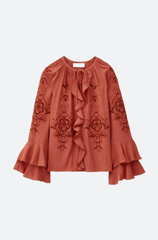 Flounced Omar Bluse