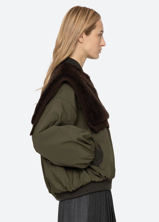 Marta Bomberjacke mit Kunstfell-Kombination