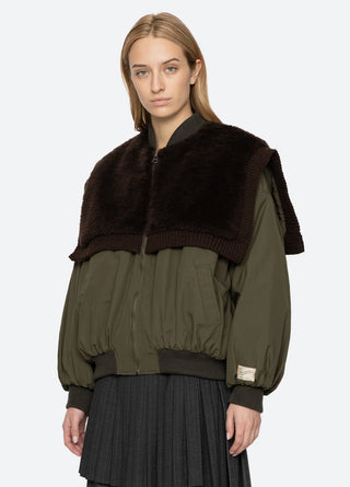 Marta Bomberjacke mit Kunstfell-Kombination