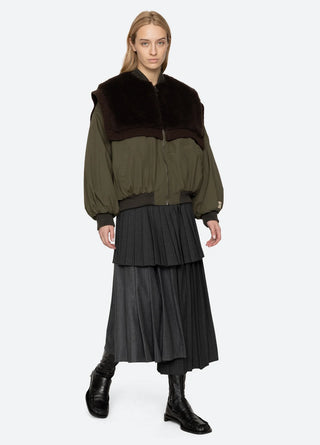 Marta Bomberjacke mit Kunstfell-Kombination
