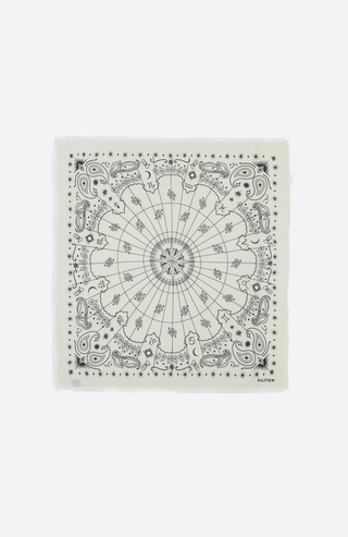 Großes Bandana Hachiko Astro White – Kaschmir-Bandana in Weiß