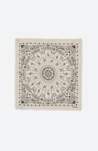 Großes Bandana Hachiko Astro Beige – Kaschmir-Bandana