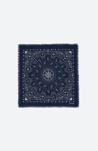 Kleines Bandana Hachi Astro Weiss – Kaschmir-Bandana von Kujten