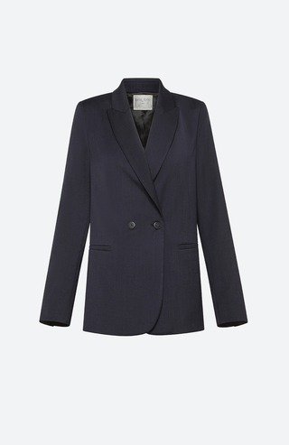 Doppelreihiger Blazer aus Grain de Poudre von Forte 