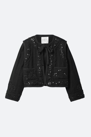 CHARLOTTE EMBROIDERY QUILTED JACKET