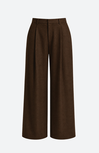 Camille Hose mit weitem Bein aus italienischem Wollmix-Flanell von Vince