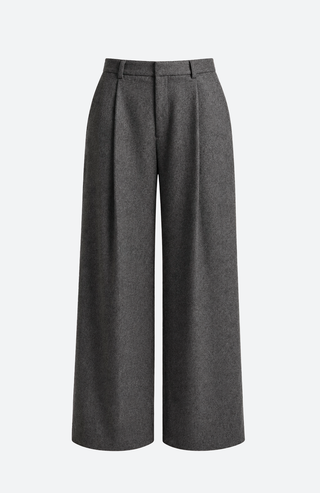 Camille Hose mit weitem Bein aus italienischem Wollmix-Flanell von Vince