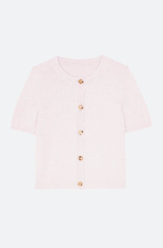 Clara Kurzarm-Cardigan in pale pink