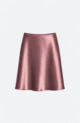 Kurzer Satin-Rock mit Spitzenbesatz von Vince