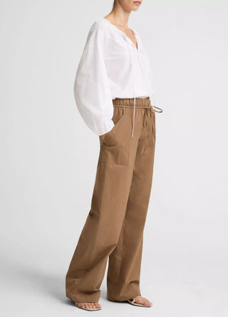 Baumwollhose mit doppeltem Bund und Kordelzug