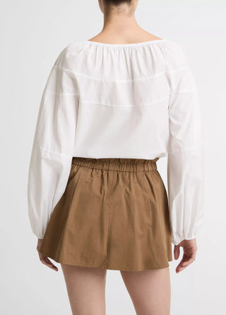 Mid Rise Cotton Pull On Skort