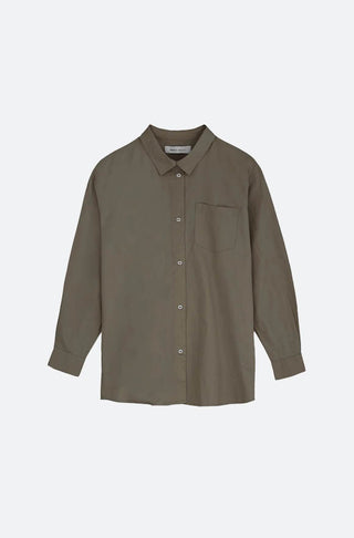 Edgar Shirt Bluse in. braun Baumwollhemd