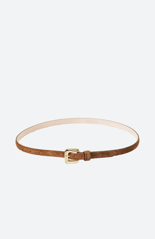 Mara Wildleder Gürtel mit goldener Schnalle von Déhanche