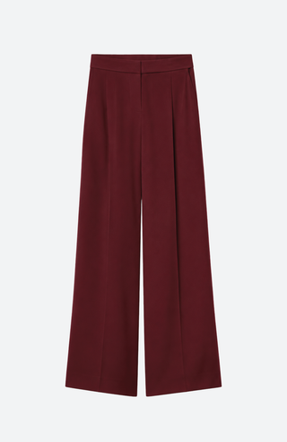Hose mit hoher Taille aus Grain de Poudre von Forte Forte
