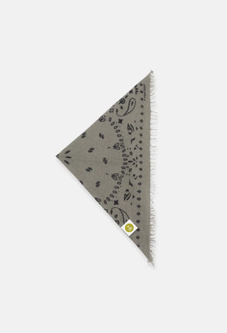 Kaschmirbandana Calvina khaki mit schwarz