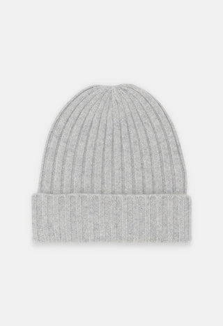 Kaschmir-Beanie in light grey