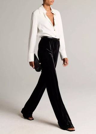 COLETTE HIGH WAIST VELVET BIAS PANT