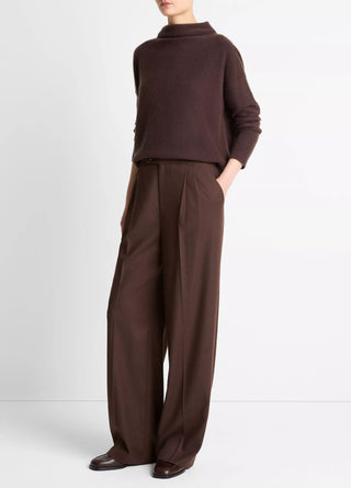 Weite Bundfaltenhose aus italienischer Wollmischung