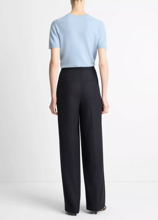 Weite Bundfaltenhose aus italienischer Wollmischung