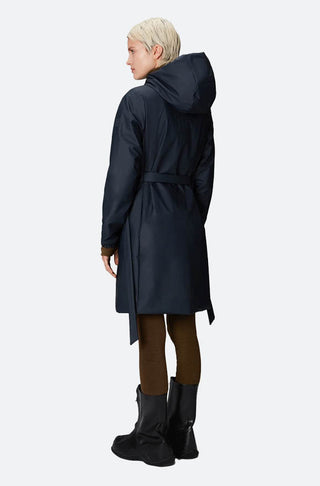 Lohja Long Insulated Curve Jacket in navy