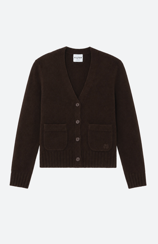 Milena Kaschmir-Strickjacke – Braun von Kujten