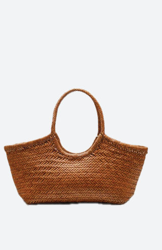 Nantucket Shopper aus geflochtenem Leder Tan