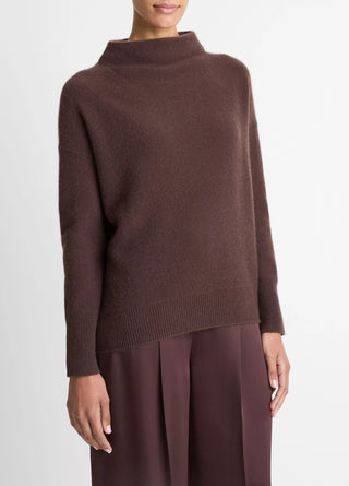 Cashmere Pullover mit Trichterkragen