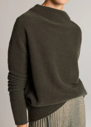 Cashmere Pullover mit Trichterkragen