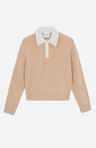 Kaschmir-Polo Royce Stripes – Burnt Orange | 100 % Kaschmir