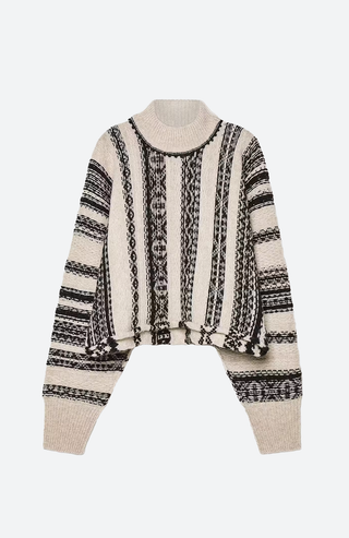 Jacquard-Kimono-Pullover „The Highlands“ von Forte Forte