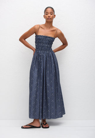 Kleid mit gerafftem Oberteil