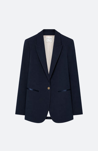 Satinblazer mit matter Oberfläche von Forte Forte