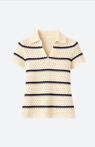 Gestreiftes Macrame Poloshirt von Vince