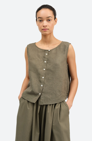 Vetiver Leinentop von Skall Studio
