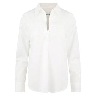 Baumwollhemd mit halber Knopfleiste