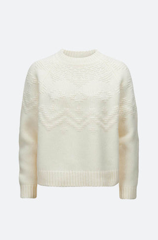 Vince Raglan Pullover in Creme mit Muster