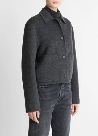 Kurze Jacke aus Woll- und Kaschmirmischung