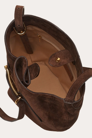 Belted Bucket Bag Dunkelbraun