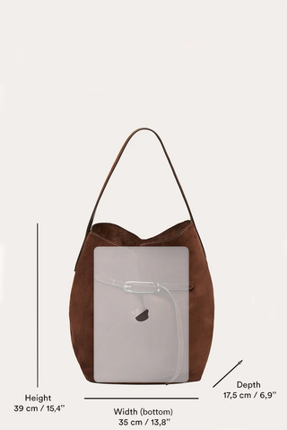 Belted Bucket Bag Groß Dunkelbraun