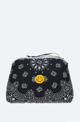 Tasche mit Reißverschluss – HAPPY FACE- schwarz