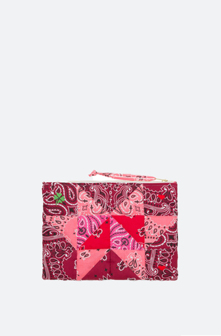 Quilted Tasche - PATCHWORK - Burgundy / Strawberry Pink