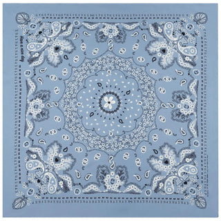 Blaues Seidentuch mit Bandanaprint von Call It By Your Name