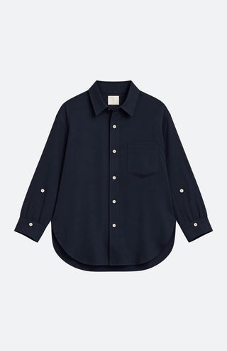 Kayla Shirt – Elegante Bluse aus italienischem Twill in Navy von&nbsp;Citizens of Humanity